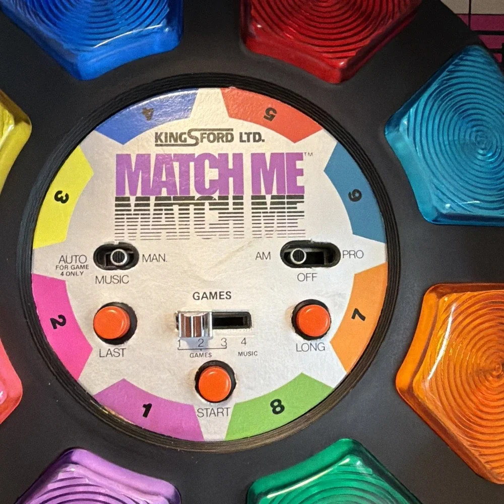 1979 Kingsford Match Me Computerized Game of Lights Sounds & Music w/ Box WORKS